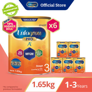 [Bundle of 6] Enfagrow A+ Pro Stage 3 (1-3Y) Milk Formula Powder (1.65kg x 6)