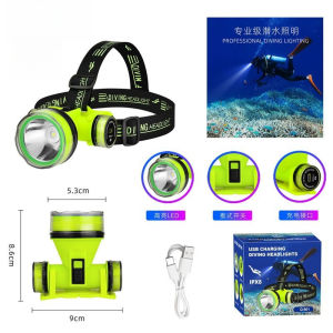 Diving Flashlight Headlight Flashlight Rechargeabl Waterproof Outdoor Led Diving Headlamp Flasligth Water Proof Original