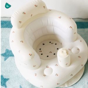 SG [READY STOCK]Baby Inflatable Seat Inflatable Bathroom Sofa Learning Chair Baby Bath Chair Inflatable Child Chair