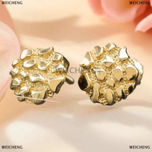 [COD] WEICHENG Elegant Retro Irregular Geometric Earrings Alloy Comfort And Versatile Jewelry For Women Men Gift