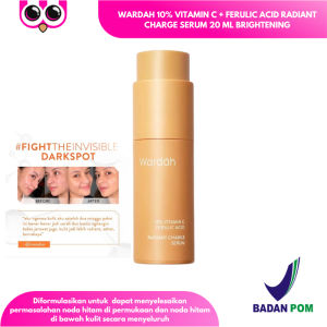WARDAH 10% VITAMIN C + FERULIC ACID RADIANT CHARGE SERUM 20 ML BRIGHTENING PENGHILANG DAN PENCEGAH NODA HITAM FACE SERUM WAJAH