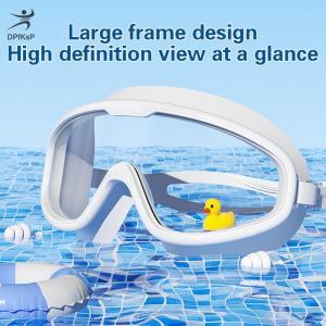 DP🔊🔥🔥🔥 แว่นตาดำน้ำสำหรับผู้ใหญ่และเด็กกรอบขนาดใหญ่ความละเอียดสูงกันน้ำและป้องกันการเกิดฝ้า
