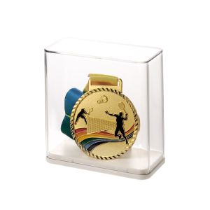 ZHUGE Acrylic Badge Display Rack Dust Proof Transparent Handheld Badge Case  Stackable Badge Organizer Badge Collection