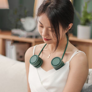 Huife Mini Hanging Neck Fan Portable Bladeless USB Rechargeable Sports Fans 3 Gears