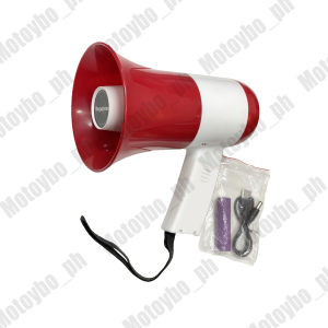 SIREN & WHISTLE Handy Megaphone Handheld Megaphone Speaker 3.7V 50W Record/Music/USB/TF/Buletooth Rechargeable Megaphone with Voice Recorder and USB Slot