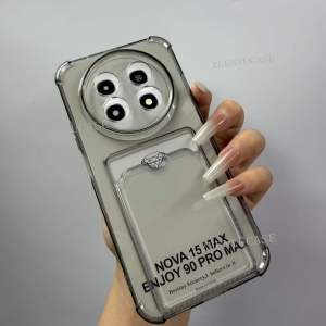 Air-bag Shockproof Casing for Huawei Nova 15 Max Nova15 15Max 5G Phone Case Clear Card Slot Bag Soft Protect Back Cover for Huawei Nova15 Max