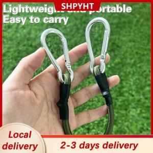 [COD] SHPYHT Local delivery Ship within 24 hours 30 60 90 120cm Carabiner Elastic Rope Outdoor Camping Luggage Strap Clothesline Stretch Durable Camping Equipment Multifunction