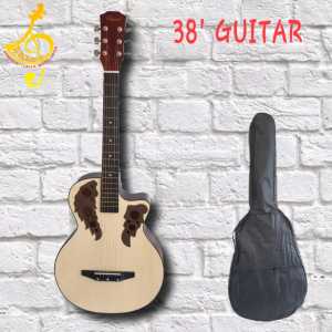 40 inch ACOUSTIC GUITAR 5Equalizer built-in Tuner free Pick Up (MATTE COLOUR) very clear PACKAGE 1/ PACKAGE 2