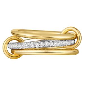 Adjustable Anxiety Relief Rings Sparkling Cubic Zirconia Accent Sturdy Titaniums Steel Accessory for Women