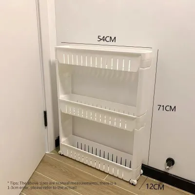 Mobile Narrow Gap Storage Shelf With Wheels Office Bathroom Kitchen Storage Rack