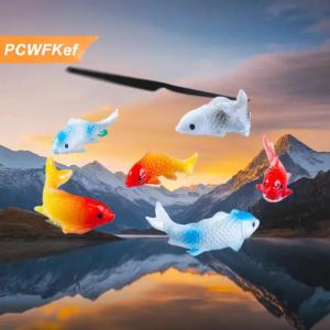 【PCWFKef】 10pcs DIY trang trí cá vàng bức tượng nhỏ trang trí nội thất Dollhouse mô hình thu nhỏ cá chép mô phỏng động vật cho trẻ em Đồ chơi