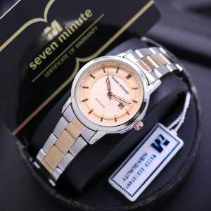 JAM TANGAN WANITA TERBARU SEVEN MINUTE M782 ORIGINAL TANGGAL AKTIF RANTAI STAINLESS STEEL XE-4532