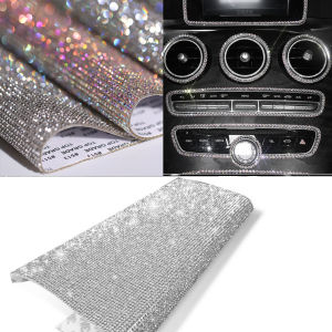 MIIQNUS cho ô tô Các nút máy tính xách tay DIY Pha lê thủy tinh Dán nội thất Bling Bling Nhãn dán Rhinestone Dán xe Trang trí ô tô Hình dán ô tô