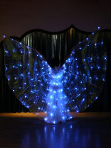Belly Dance wings LED Wings Adult Kids Glowing Luminous Performance Costume Back Decoration Stage Performance Prop Isis Wings white Multiple colors