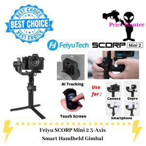 Feiyu SCORP-Mini-2 Handheld Gimbal 3-Axis Stabilizer w/AI Tracking for Mirrorless Camera