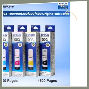 Epson 003 T00V100 V200 V300 V400 BCMY Ink Bottle / 65ml - Epson L3110 L3150 L3210 L3250 L3256 L3310 L3350