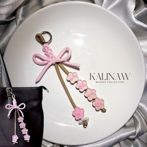 KALINAW Custom Name Flower Letters Ribbon Paracord Keychain/ Giveaways I Premium 3D Printed PLA