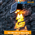 Đèn Hắt Tường Năng Lượng Mặt Trời MODI SOLAR, Đèn Led Gắn Tường Năng Lượng Mặt Trời  Chống Nước IP65 Ngoài Trời. 