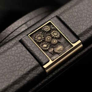 Roadfisher Metal Brass Stereoscopic Relief Camera Hot Shoe Cover Protect Cap Mountain Snow Wave Sunflower For Ricoh GR4 GRIV