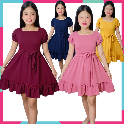 KIDS DOLL DRESS FIT 8-12 Y/O KIDS PLAIN DRESS ELEGANT DRESS ALIYA ...