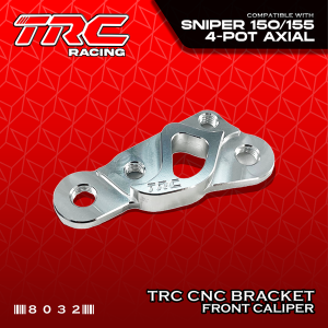 TRC Racing CNC Brake Caliper Bracket 4 POT Sniper 150 155 Front Axial Slim Mags or Rim Set 8032