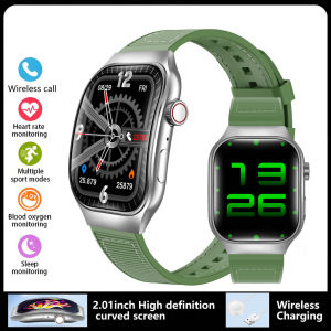 Đồng hồ thông minh màn hình cong mới cho nữ 2.01 AMOLED HD màn hình cảm ứng cuộc gọi Bluetooth đồng hồ thể thao thông minh cho nam đo oxy máu