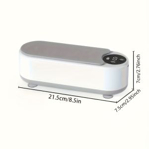 1pc Ultrasonic Glasses & Jewelry Cleaner - Chemical-Free High-Frequency Vibration for Watches Bracelets Dentures Makeup Brushes - Durable Plastic USB Rechargeable Efficient & Safe Cleaning Device Makeup Brush Cleaner