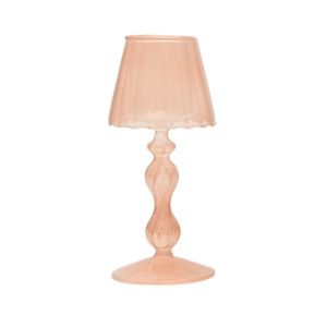 REGISTR Glass High Footed Striped Candlestick Creative Delicate Craft Candelabra European Style Transparent Lamp Shaped Candle Holder Room