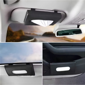 [OL] Tempat Tisu Mobil Gantung Bahan Kulit Tali Selip /Kotak Tisu Sun visor Car Tissue Organizer Box Wadah Tisu Mobil