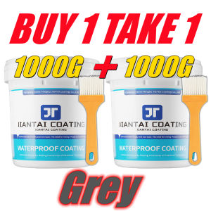 🔥BUY 1 TAKE 1🔥 🔥2000g With 2Pcs Brush🔥💥Solve The Water Leakage Problem Once And For All💥Water Proof Glue Waterproof Glue Sealant Repair Repair RoofWall CracksLeaksSwimming PoolsFish Ponds(Grey/Transparent/White/Black/Blue)