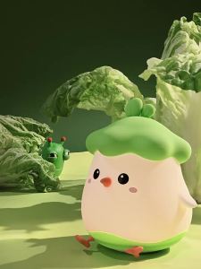 Kids Silicone Chick Night Light Dimmable Eye-Protection USB Rechargeable Nightlights Birthday Xmas Gifts For Boys Girls