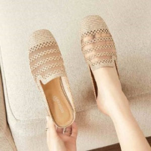 [Free Shipping] Branded open-toe hollow-out rhinestone chunky heel sandals for women 2026 summer new comfortable and fashionable sandals for outdoor wear