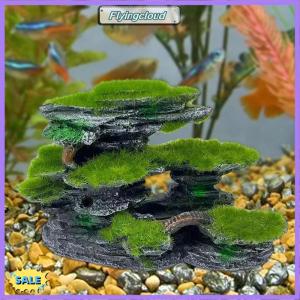 Follow Get New[FlyingC] Aquarium Mountain View StoneAquarium View Stone Mossed Aquarium Hideout Submersible Resin Aquarium Decorations Large