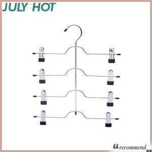 [JULYHOT] 6-Tier Skirt Pants Shorts Hangers Space Saving No Slip Storage Metal Skirt Rack