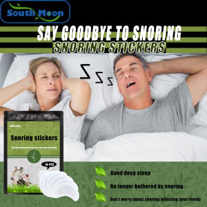 South Moon Snoring Stickers Sleeping Patches Relieve Stress Anxiety Improve Insomnia Brain Relax Sticker Personal Health Care Accessories Improve Night Sleep Anti Snoring Paste At Night（10pcs）