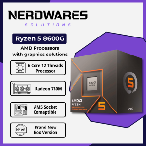 AMD Ryzen 5 8600G 6 Cores 12 Threads with Radeon Vega Graphics Gaming Desktop Processor Support AM5