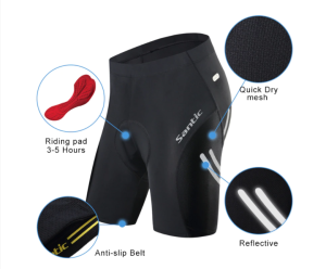 Quần đạp xe quần bỉm đỏ ôm sát gọn nhẹ Santic chính hãng Coodoo Store