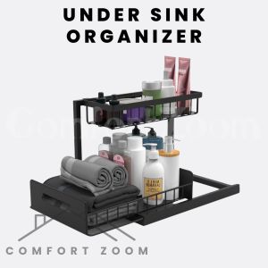 2-Tier Under Sink Organizer / Pull Out Cabinet Organizer / Kitchen Bathroom Sink Organizers and Storage