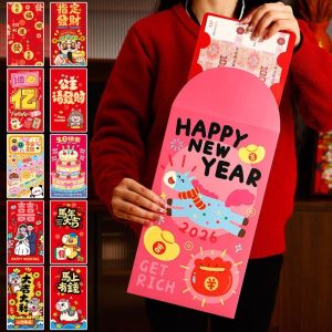 OKKFINE Large Red Envelope CNY Blessing Cash Gift Envelopes Cartoon Lucky Money Bag Childrens Year Gifts