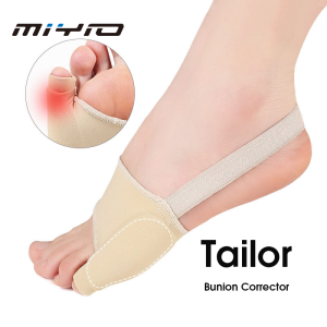 MIYIO 2Pcs Tailors Bunion Corrector Bunionette Sleeves with Non-Slip Strap Toe Protectors for Hallux Valgus Overlapping Toe