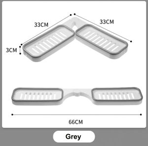 Home Adjustable Bathroom Corner Rack Shower Organizer Bathroom Storage Rack Bathroom Punch Free