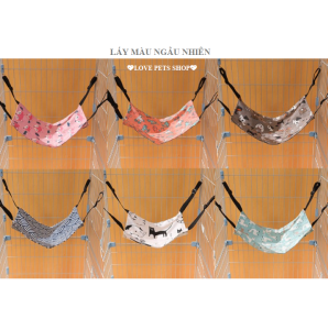 Võng treo chuồng cho Mèo bằng 2 lớp vải canvas  (mẫu mới)- Love Pets Shop