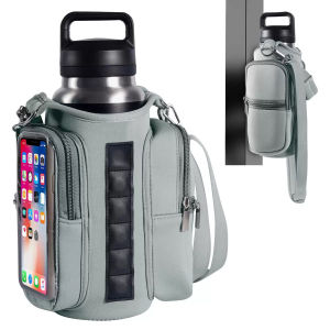 A grey mens and womens magnetic fitness bag with adjustable shoulder straps an upgraded magnetic bag for office water bottle