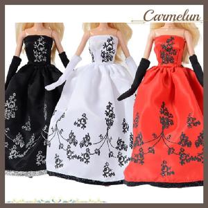 [Carmelun] Doll Clothes Princess Dress Banquet Party Beautiful Dress Embroidery Tulle Dress For 11inch Doll
