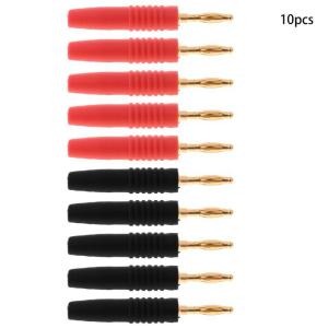 10pcs 2mm cuộn dây loại Hàn Nam Đầu cắm bắp chuối đầu nối giắc loa âm nhạc cáp bộ chuyển đổi pin mạ vàng