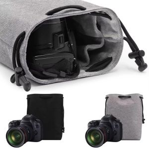 FIRST SONG Compact Camera Bag Waterproof Lightweight Lens Drawstring Pouch Easy To Carry Protective Photography Protective Bag Outdoor