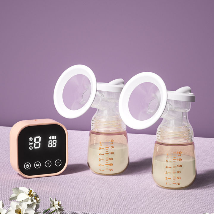XIAOMI COD Double Electric Breast Pump Working Portable Wearable Hands Free Breast Pump LCD
