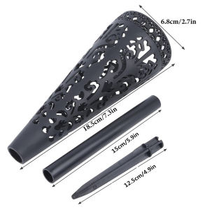 2pcs Cone Hollow Flower Vase Flower Holder For Outdoor Courtyard / Grave / Garden / Park