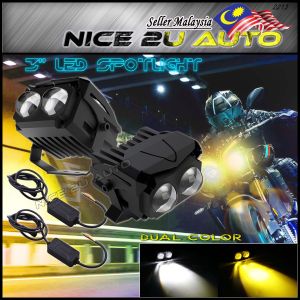 3 100W Rectangle Led Work Light Bar Dual Color Motorcycle Lights Sport Light Motorcycle 12-24V 12D White Light 6500K Automotive Accessories Waterproof