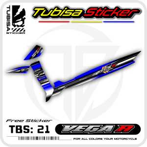 Sticker Striping Variasi Vega R LAMA - Stiker Striping Motor Vega R LAMA Motif Racing. TBS.21